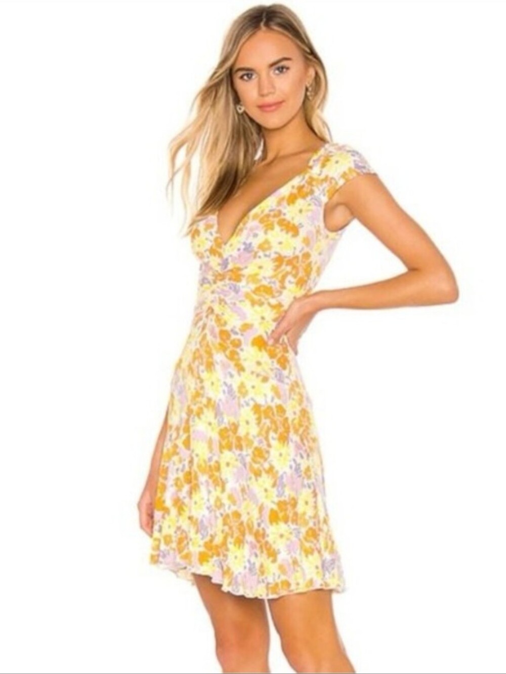 Free People Yellow Floral Key to Your Heart Mini Dress - Picture 3 of 9